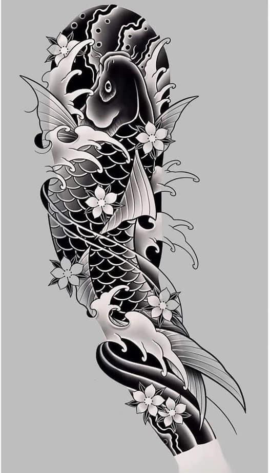 鯉魚紋身新設(shè)計(jì)，友情與陪伴的溫馨故事展