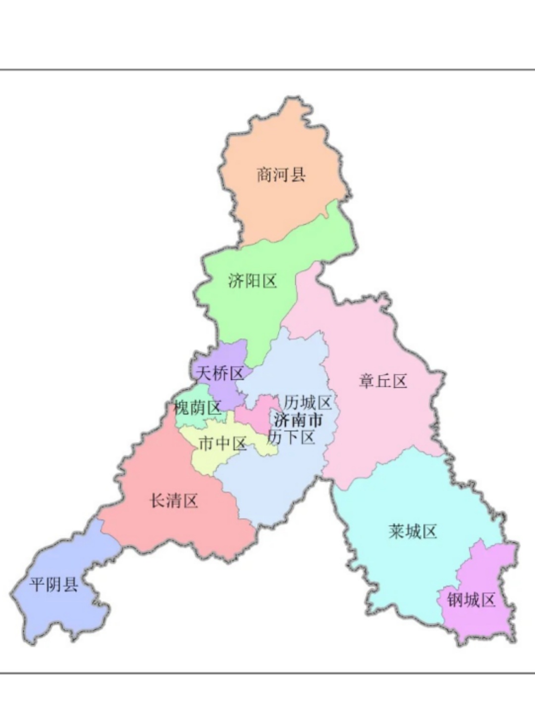 濟南市最新區(qū)域劃分圖，城市探索之旅啟程